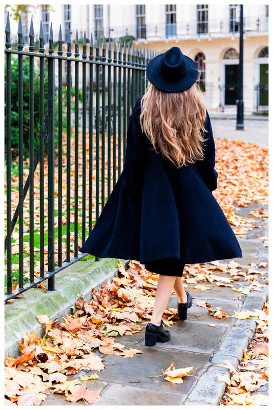 Woman Walking in Autumn - London Photography Art Print